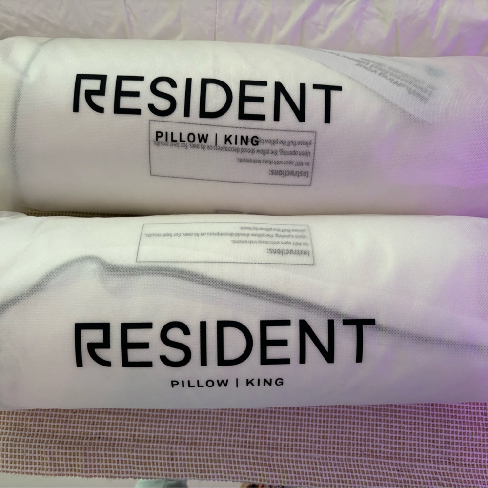 2 king cooling Anti- Microbial Pillows NWT from resident serenity sleep bundle